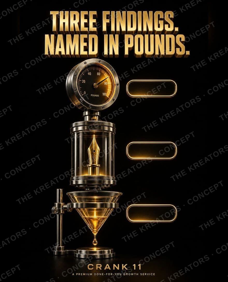 The Diagnosis — watermarked concept, scored 72/100
